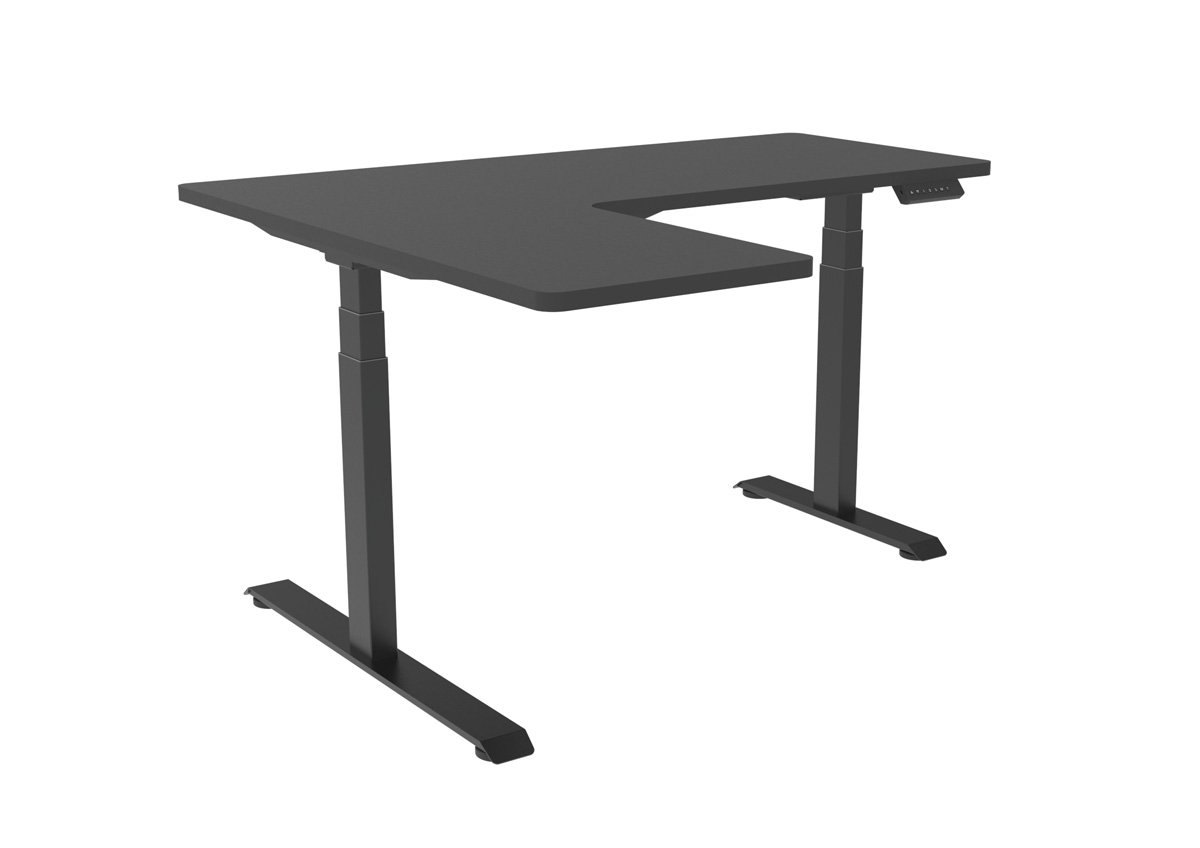 L-shaped Wooden Desk Tops Sit-Stand Desk for Home Office Furniture