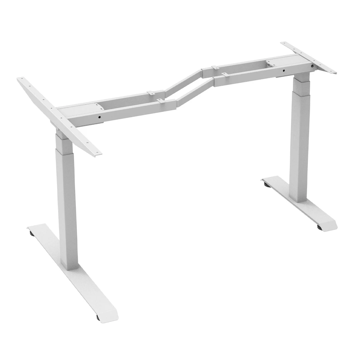 L-shaped Wooden Desk Tops Height Adjustable Standing Desk for Sit-Stand Workstation