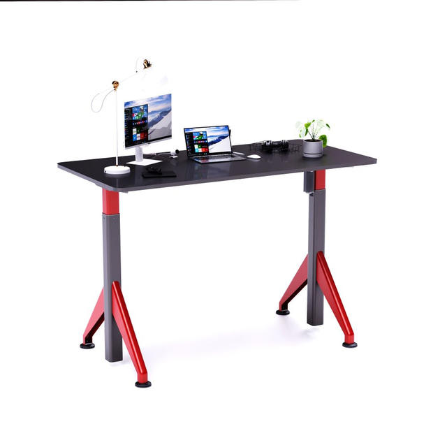 Gaming Desk Racing Office Ergonomic Computer Table Electrical Standing Desk with Cup Holder & Cable Management