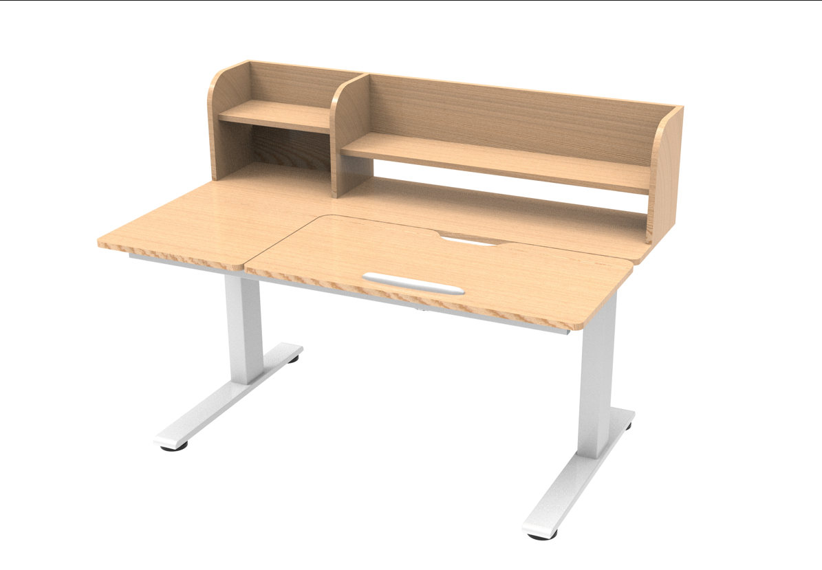 Space-friendly Tilt Desktop Sit-Stand Desk for Kids Study