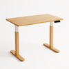 Single Motor Electric Standing Desk with Wood Grain Tabletop