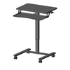 Gas Spring Adjustable Standing Desk with Wheels & Storage Shelf - Ergonomic Mobile Workstation